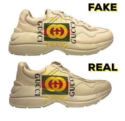 gucci rhyton sneakers real vs fake|gucci rhyton sneaker sale.